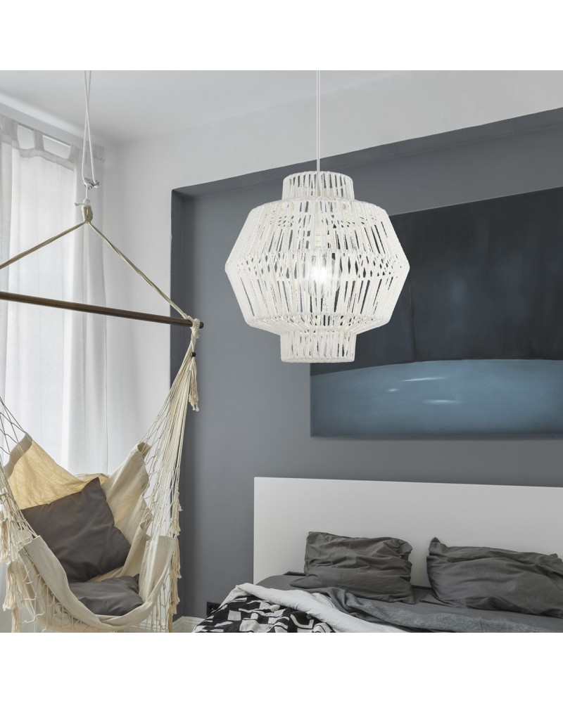 Ceiling lamp lampshade white rope 45cm 60W E27