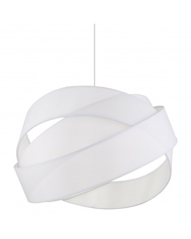 Lámpara de techo pantalla nudo bandas blancas 45cm 60W E27