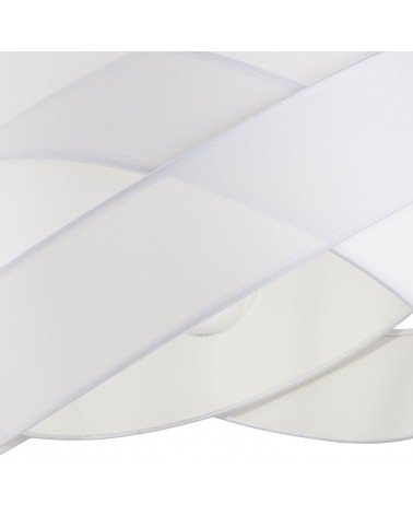 Lámpara de techo pantalla nudo bandas blancas 45cm 60W E27