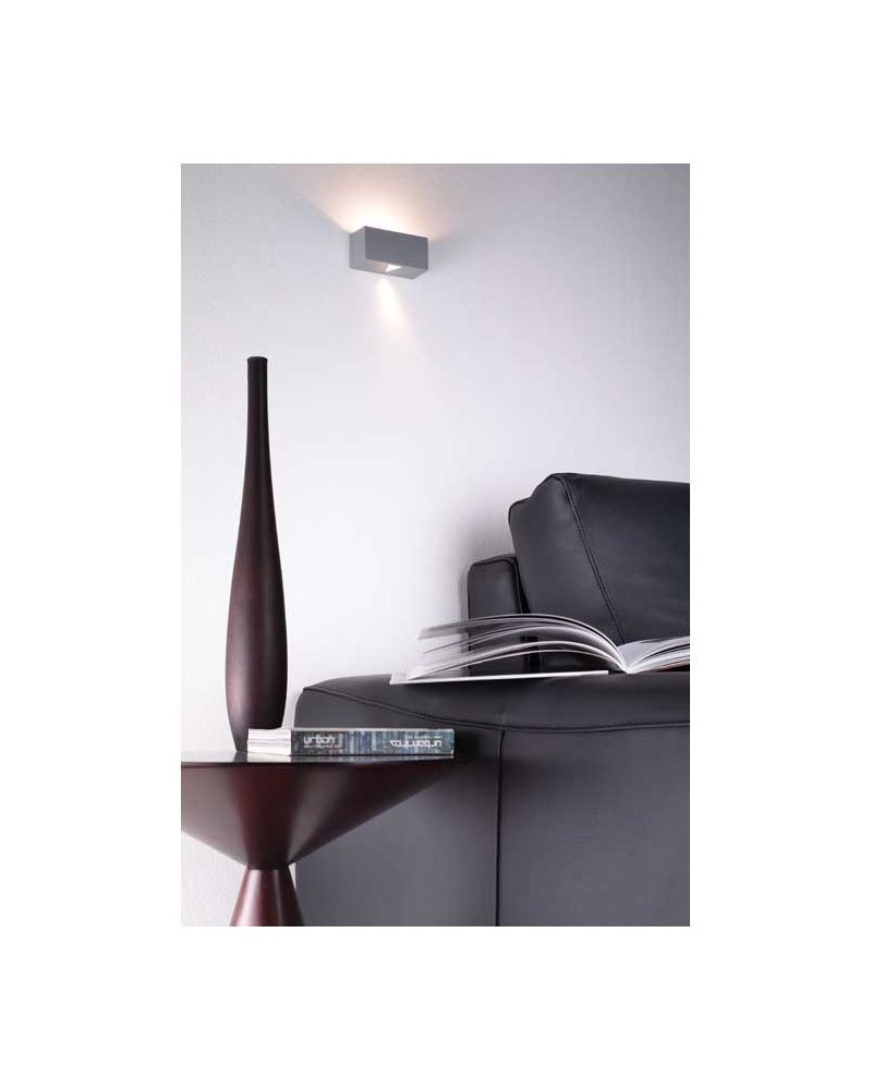 Wall lamp 11x5cm rectangular aluminum dimmable 1xG9 upper and lower light