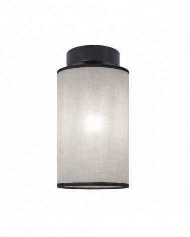 Ceiling lampshade cylinder white in fabric 15cm elegant 60W E27