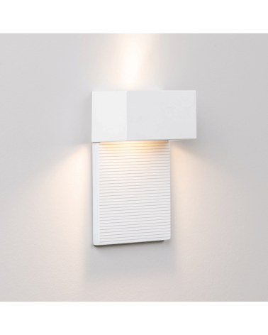 Aplique 11X15cm rectangular aluminio regulable 2x5W 2700K 500Lm luz superior e inferior