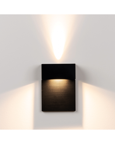 Aplique 11X15cm rectangular aluminio regulable 2x5W 2700K 500Lm luz superior e inferior