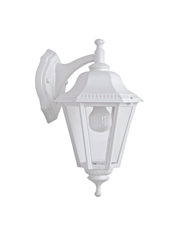Classic outdoor wall light IP44 15W E27 high 40cm with head down decorated arm
