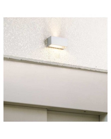 Aplique 11x5cm rectangular aluminio regulable 2x5W 2700K 500Lm luz superior e inferior