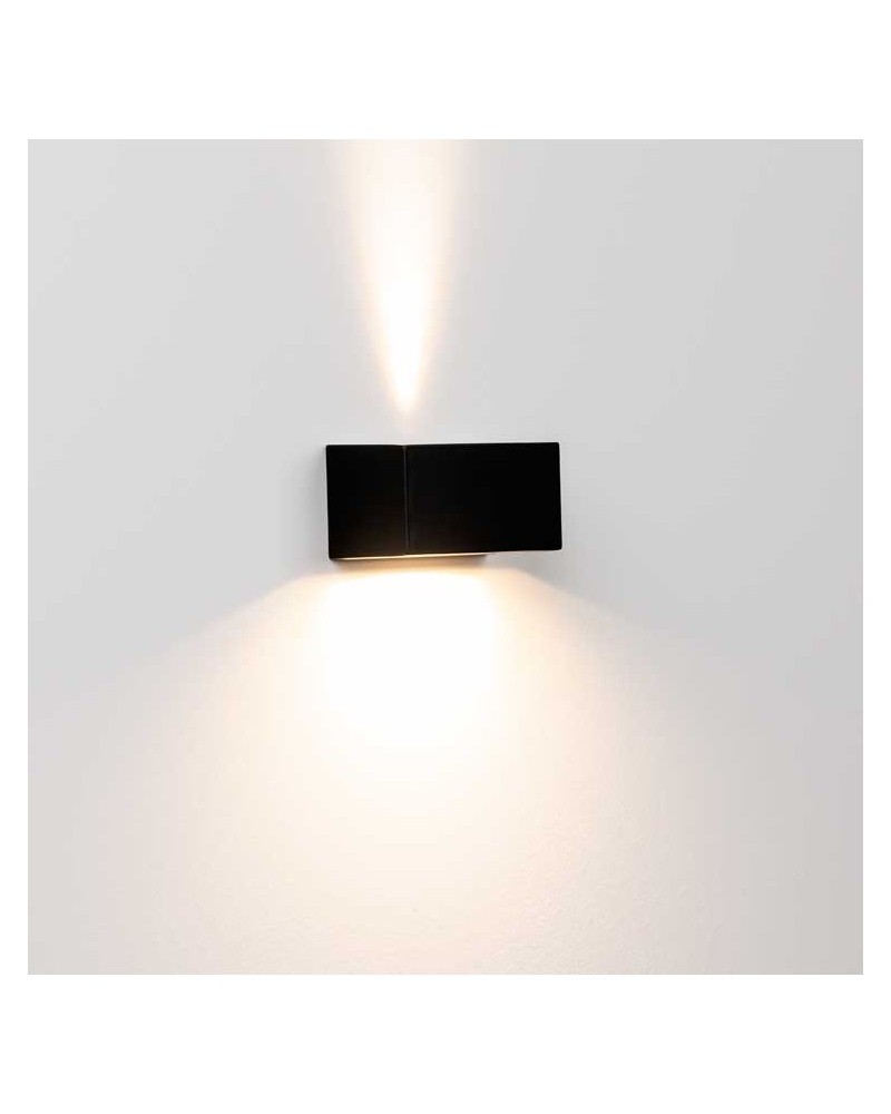 Wall lamp 11x5cm rectangular aluminum dimmable 2x5W 2700K 500Lm upper and lower light