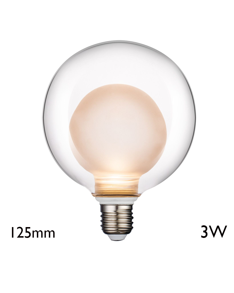 Clear Globe Bulb 125 mm LED E27 3W 2700K 300Lm