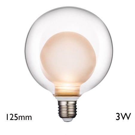Clear Globe Bulb 125 mm LED E27 3W 2700K 300Lm