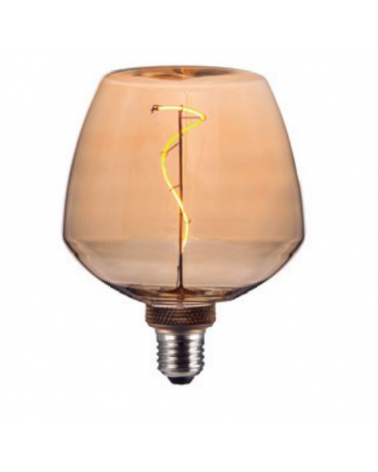 Vintage Amber Bulb 123 mm vertical spiral LED filaments E27 4W 1800K 220 Lm