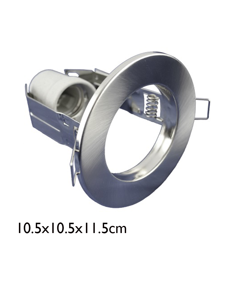 Recessed reflector ring R63 thread E27 steel with ceramic lamp holder