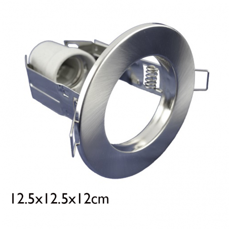 Recessed reflector ring R80 thread E27 steel with ceramic lamp holder