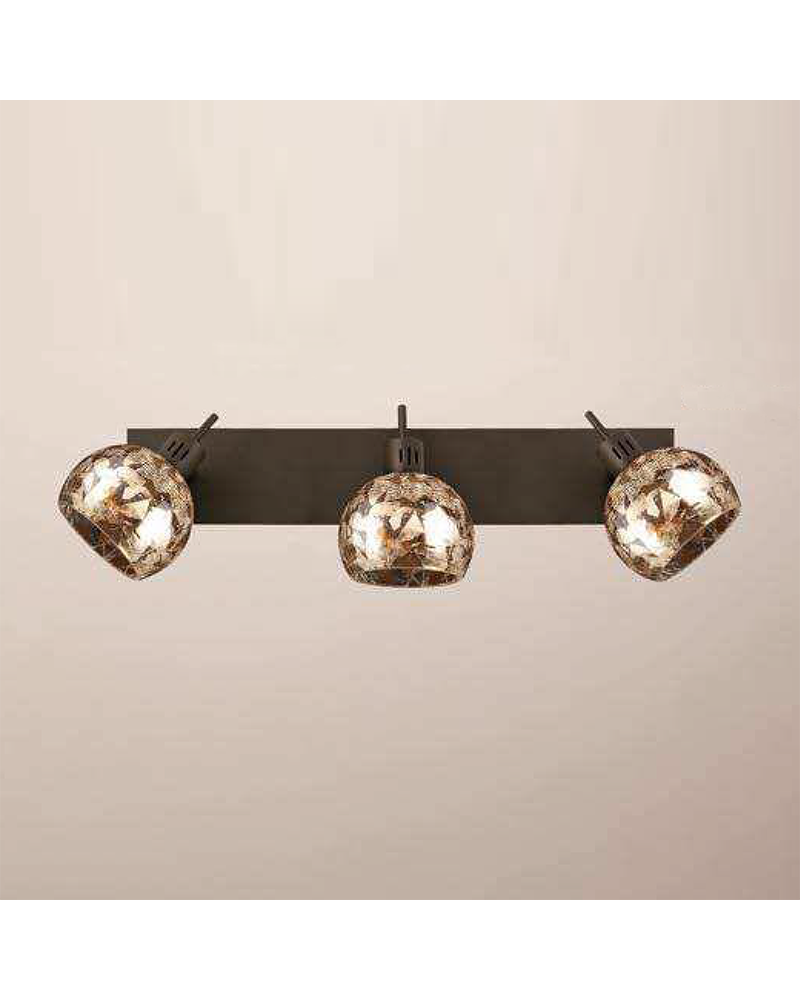 Ceiling spot with 3 adjustable spotlights 46cm bronze finished 60W G9