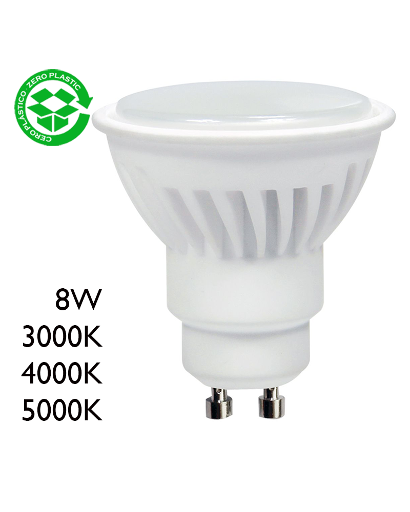 Spot LED 8W GU10 120º 900Lm.