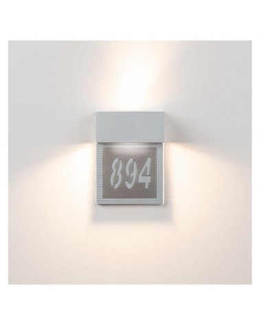 Wall lamp numbered 11X15cm rectangular aluminum dimmable 1xG9 upper and lower light