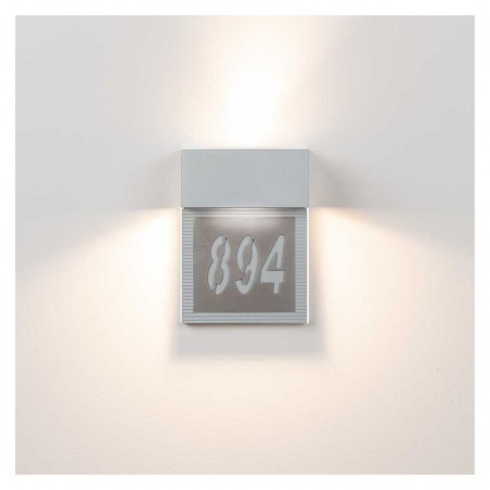 Wall lamp numbered 11X15cm rectangular aluminum dimmable 1xG9 upper and lower light