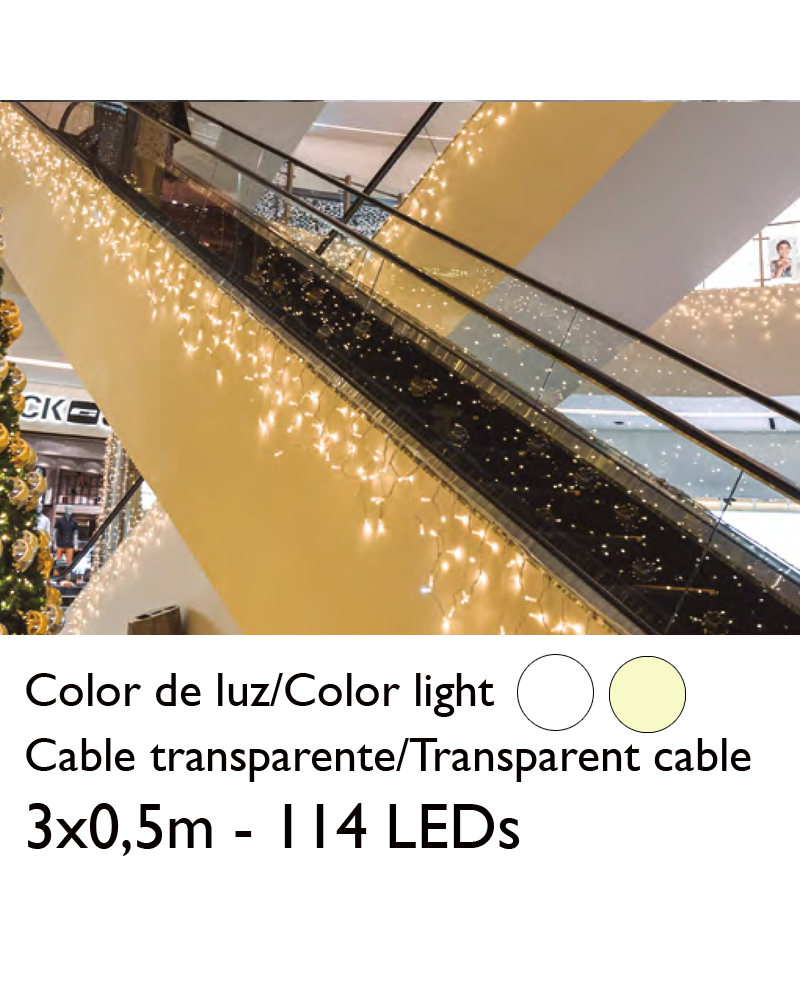LED curtain 2x9m white cable flashing effect with 900 leds IP65
