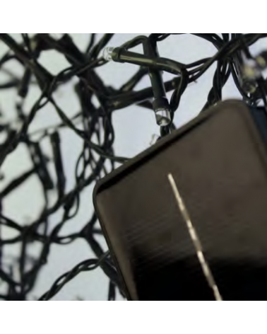 Solar string 12m 100 Leds green cable 8 hours charging IP44