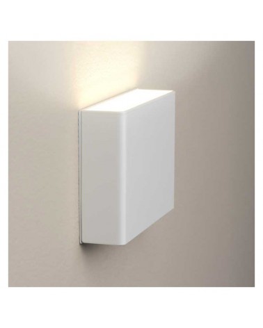Aplique señalética numerado 13cm rectangular aluminio blanco regulable 1xG9 luz inferior