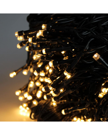 12 m warm white LED garland 120 leds IP44 with programmer and 8 functions