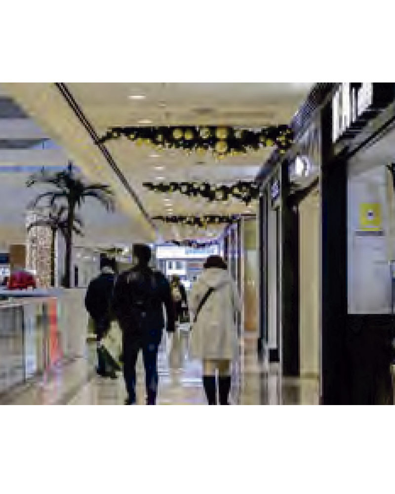 Curved green branch string light 3 meters and 45 cm wide