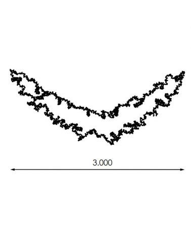 Curved green branch string light 3 meters and 45 cm wide