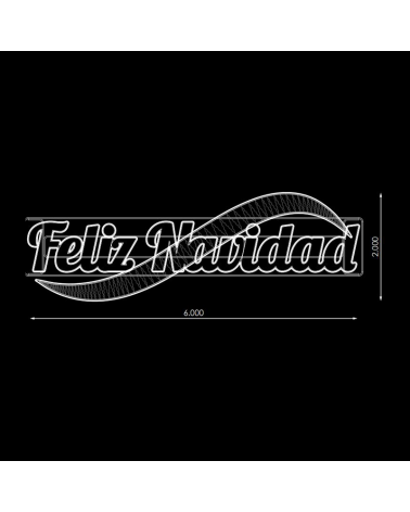 Outdoor LED lighted FELIZ NAVIDAD sign 6 meters long with flashing leds, cool white light and warm light IP65 579W