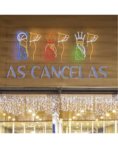 LED Christmas BALTASAR King Wise Man figure 1x2,20 meters suitable for outdoor