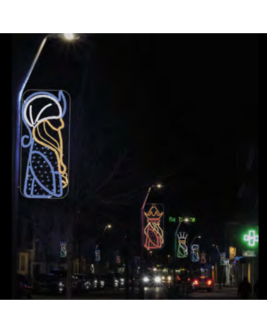 LED Christmas MELCHOR King Wise Man figure 1x2,20 meters suitable for outdoor