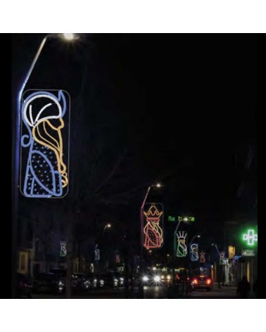 LED Christmas Wise Man Gaspar figure 0,95x2,17 meters suitable for outdoor