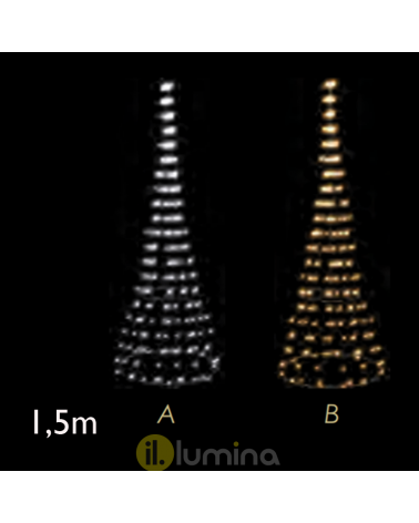 1.50 meter led cone with colored LEDs IP65 230V 18W
