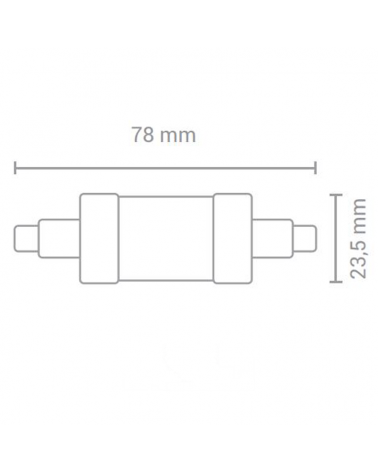 Linear bulb 78 mm. LED 5W R7S 360º 500 Lm