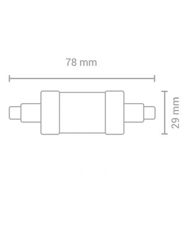 Linear lamp 78 mm. LED 8W R7S 360º 1000 Lm