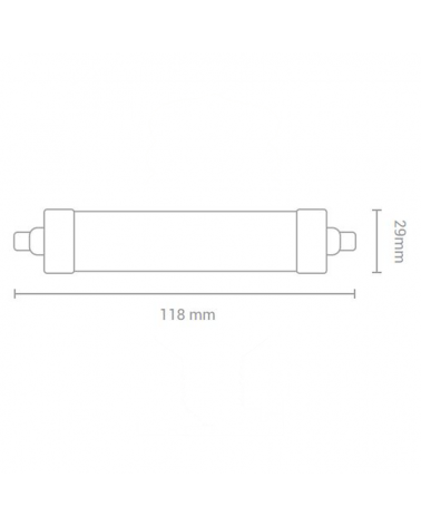 Linear lamp 118 mm. LED 14W R7S 360º 1500 Lm