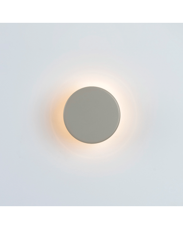 Aplique de diseño redondo 12cm acero y aluminio regulable LED 9,6W 2700K 893Lm