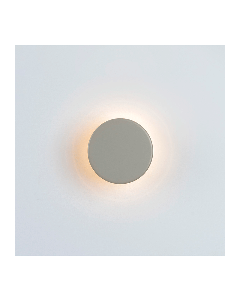 Round design wall lamp 12cm steel and aluminum dimmable LED 9.6W 2700K 893Lm