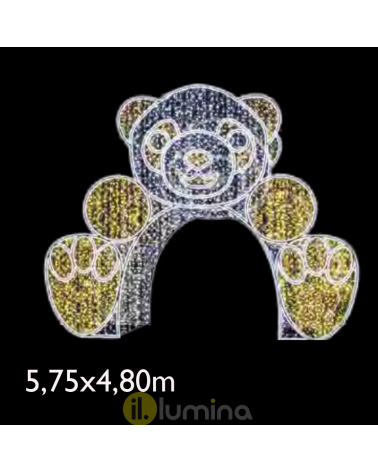 Portal oso LED 3D transitable 5,75x4,80x1,50 metros IP65 baja tensión 24V
