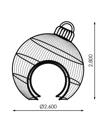 Passable ball LED flashing 2.60x2.80 meters low voltage 24V 210W