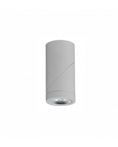 Wall and ceiling cylinder spotlight 6cm grey colour LED 7W Aluminum tilting 355º 4000 K. 830 Lm.