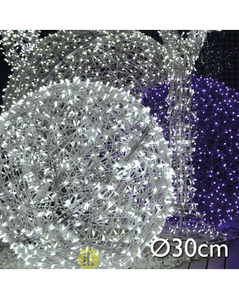 LED wicker ball 30cms IP44 suitable for outdoor 230V 9W