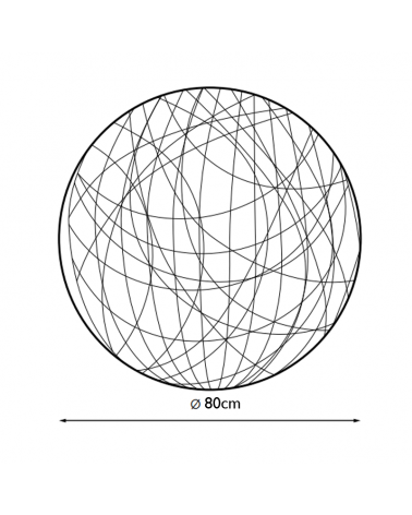 LED wicker ball 80cms IP44 suitable for outdoor 230V 45W
