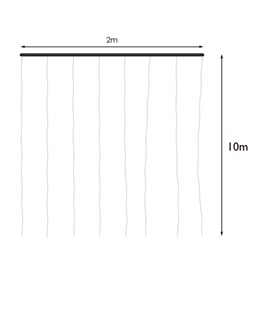 LED courtain lights waterfall 2x10m IP20 indoor 230V 60W