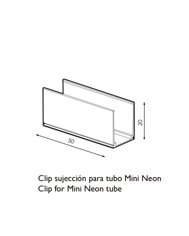 Clip sujección para tubo Mini Neon