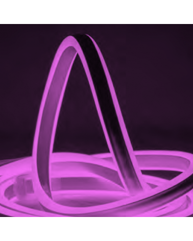 Bobina 50m hilo MINI NEON LED doble cara 360º, 120 leds x metro IP65 230V