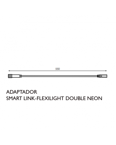 Adaptador smart-flexilight doble Neon blanco (macho)