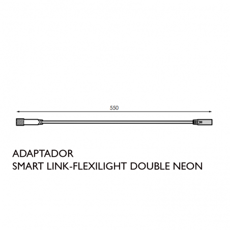 Adaptador smart-flexilight doble Neon blanco (macho)