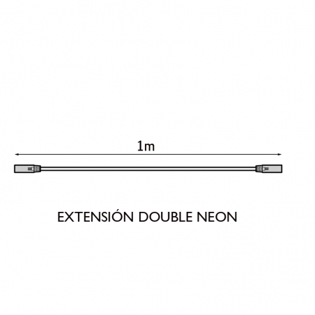 50cms extension for double LED tube Neon white