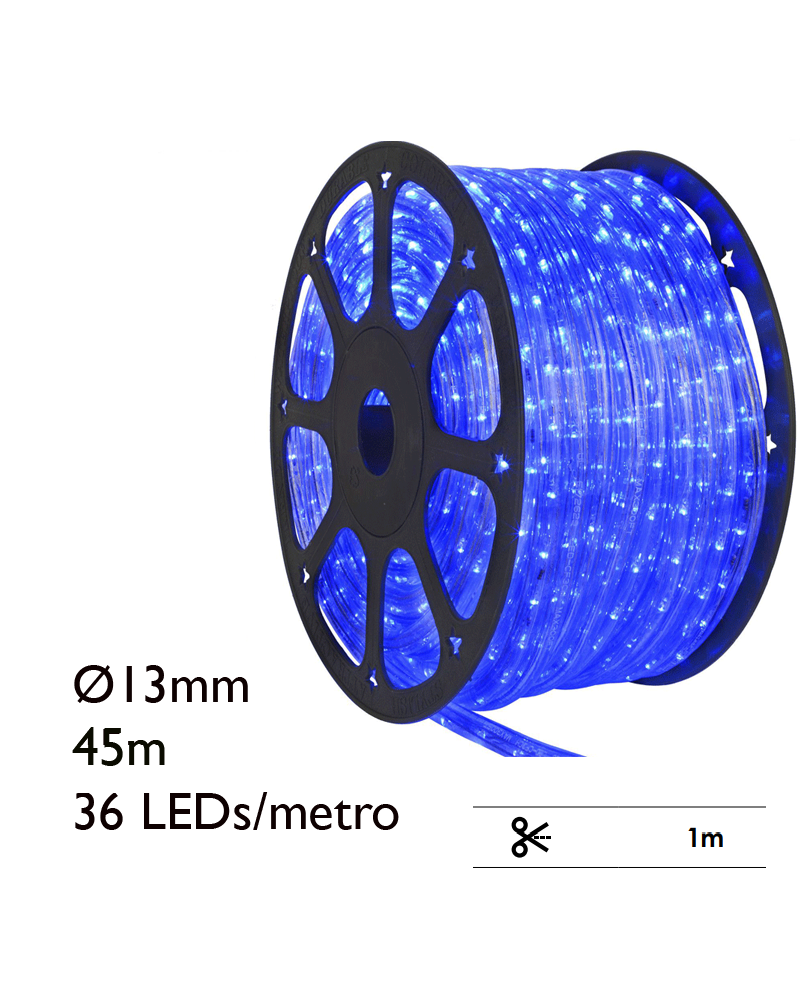 LED rope light (Flexilight) 45 meters, 36 leds x meter with 1.620 leds IP67 230V