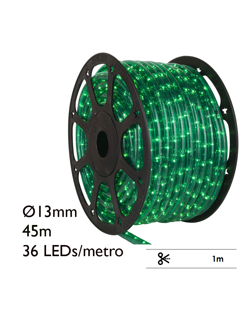 LED rope light (Flexilight) 45 meters, 36 leds x meter with 1.620 leds IP67 230V