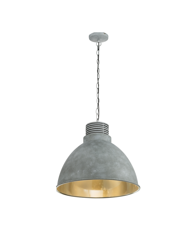 Ceiling lamp diameter 47cm E27 max. 40W made in aluminum and matt chrome grey finish