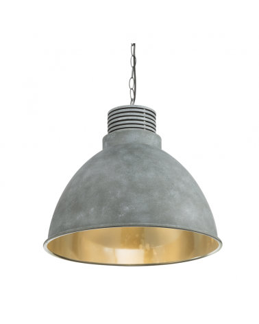 Lámpara de techo 47cm 40W E27 aluminio acabado gris cromo mate